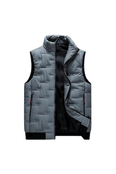 The Casius. Ανδρικό θερμικό γιλέκο με ψηλό γιακά για φθινόπωρο-χειμώνα, μέγεθ...