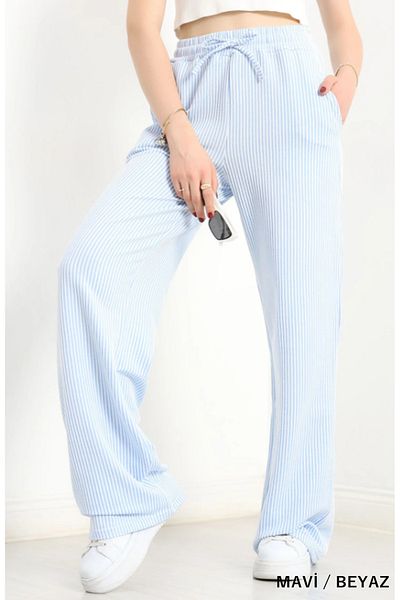 Kezban Tekstil Pantaloni elastici Waterway STRIPED CU BULĂ