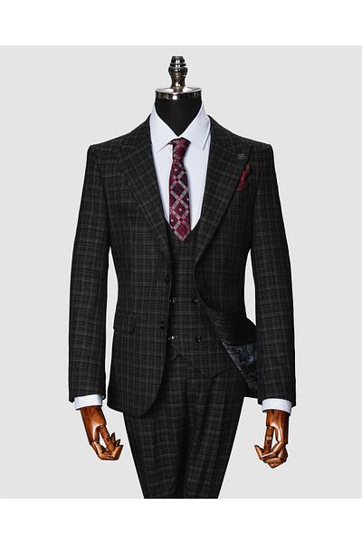 echol Ech.2350-22 Plaid Vest Suit