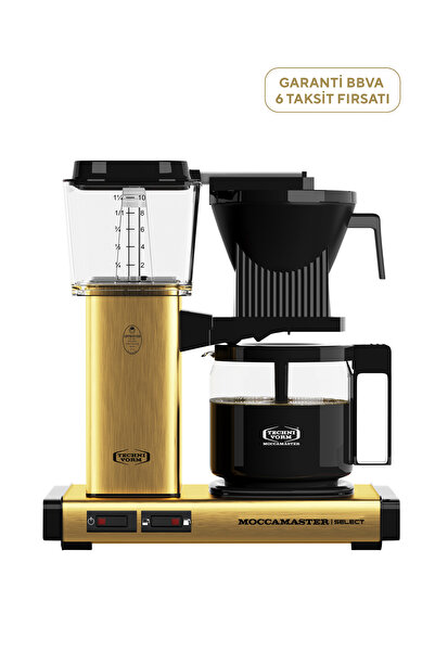 Moccamaster KBG Select Cam Potlu Fırçalı Pirinç Filtre Kahve Makinesi