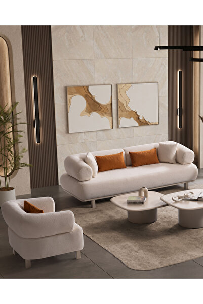 Welusse Home & Living Latte Koltuk Takımı & Oturma Grubu - (3+1)