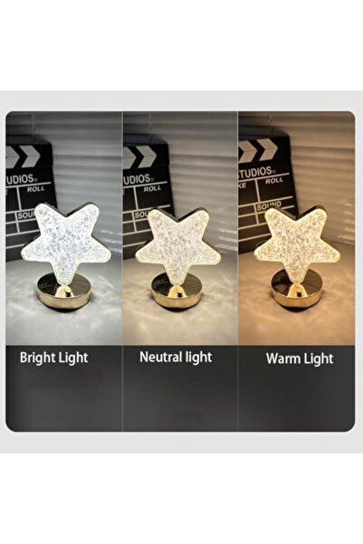 SUKILO LED Crystal Table Lamp for Home Room | Acrylic Bedside Table Lamp with 3 Levels Brightness fo