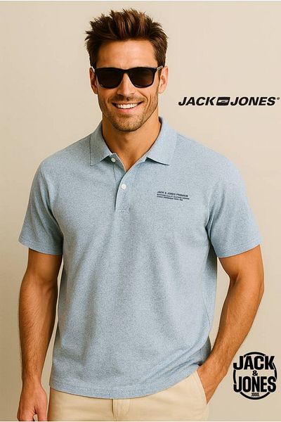Jack & Jones Tricou cu gât polo pentru bărbați J&J Melange