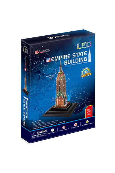 Cubic Fun Usa Led Lighted Empire State Building 3D Puzzle 38 Pieces