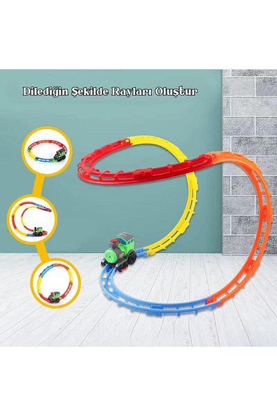 Tıfıl Toys Toy Green Somersaulting Crazy Train Set - Crazy Train D9081