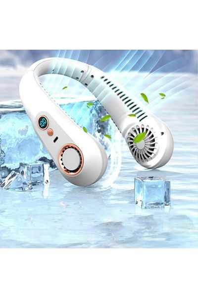 SUKILO Portable Bladeless Neck Fan, 4000mAh Rechargeable Wearable Personal Fan with 5 Speeds, 360°
