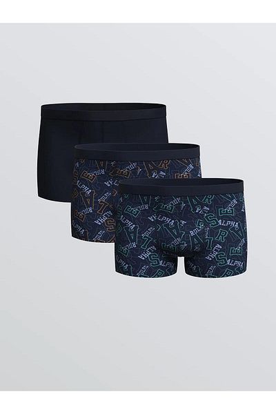 LC Waikiki Standard Fit Cotton Flexible Men's Boxers 3-Piece (W5)