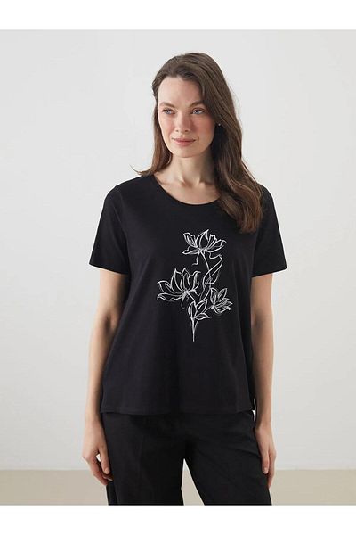 LC Waikiki Lcw Grace Crew Neck Floral Women's T-Shirt (W5)