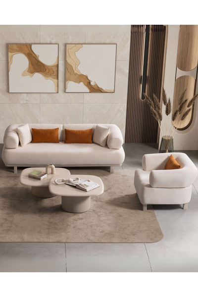 Welusse Home & Living Latte Koltuk Takımı & Oturma Grubu - (3+1)