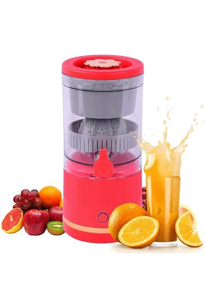 SUKILO Electric Citrus Juicer – 200ml Portable Automatic Juice Extractor, Red