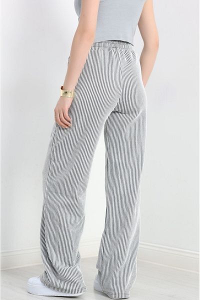 Kezban Tekstil Pantaloni elastici Waterway STRIPED CU BULĂ