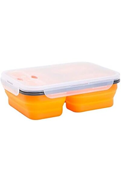 Generic Foldable Bento Lunch Box for Women Men And Kids With Spork And Lid BPA Free, Collapsible and Leakpro