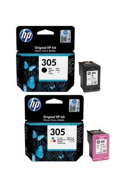 HP 2-Piece 305 Original Ink Cartridge Set – Black and Tri-Color for Crisp, Reliable Printing