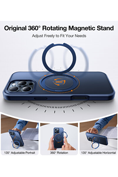 TORRAS 360°Rotatable Magnetic for iPhone 16 Pro Case