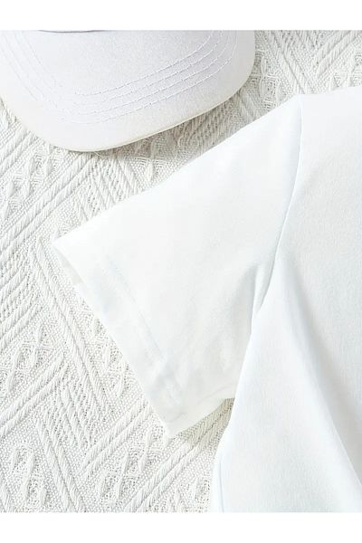 aynewmoda Tricou cu mânecă scurtă și gât rotund pentru bărbați și femei cu imprimeu cu logo Labobo