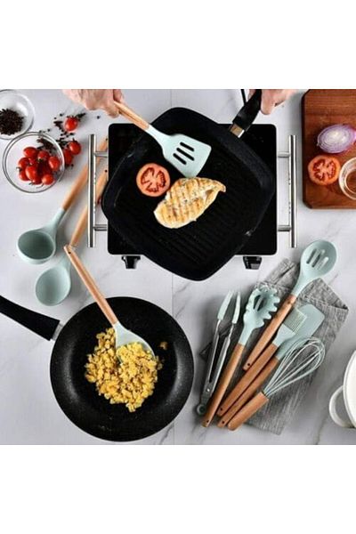 SUKILO Silicone Cooking Utensil Set – Heat-Resistant Non-Stick Kitchen Tools, BPA-Free Silicone Sp