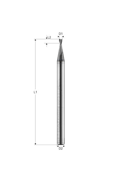 Datron Freza pt. otel, X.CEED, 2 caneluri, 0078013S, 1.3x1.2x3.0mm