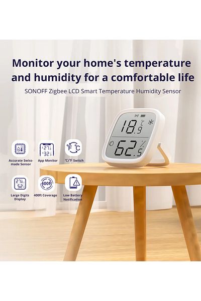 Sonoff SNZB-02D Zigbee 3.0 temperature and humidity sensor with LCD display