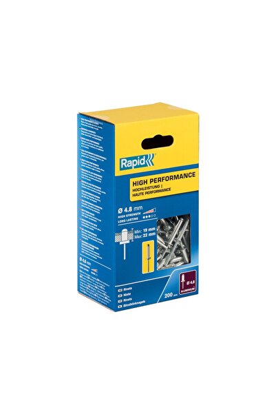 Rapid Set 200 de nituri high performance, ?4.8 x 25 mm 5001440