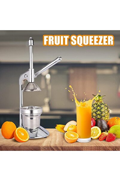 ZAICA Manual Citrus Juicer Stainless Steel Hand Press - Silver