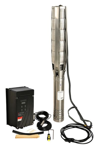 Progarden Pompa submersibila, 3" Aqua SOLAR 4053, solar, 3000W/300V, MPPT, fara PV, 660L/min, 4
