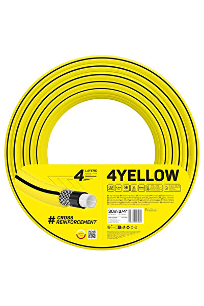 Cellfast Furtun pentru gradina 4YELLOW 3 4 , 30m, 4 straturi, protectie UV, a...