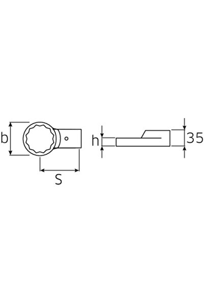 STAHLWILLE Cap inelar cheie dinamometrica, 732/80 36, prindere 24.5x28 mm, de...