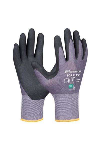 GEBOL 709534_10, Manusi de protectie Top Flex, din nylon si elastan, acoperire din spuma de nit