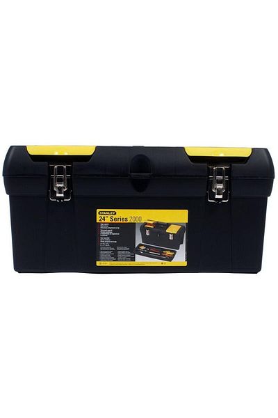 Stanley 1-92-067, 24" storage box with metal latch, 2 organizers and tray