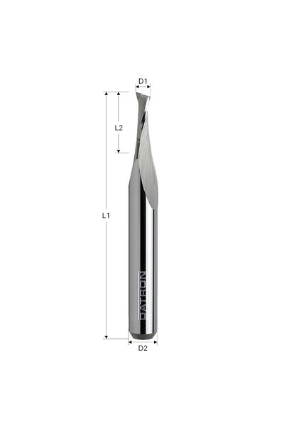 Datron Freza cu 2 caneluri, HSC+, pt. plastic, 0068866, 1.9x6.0x6.0mm