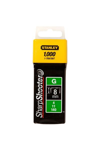 Stanley 1-TRA705T, capse 5/16 " pentru aplicatii profesionale, 8mm, 1000 buc tip G 4/11/140, bl