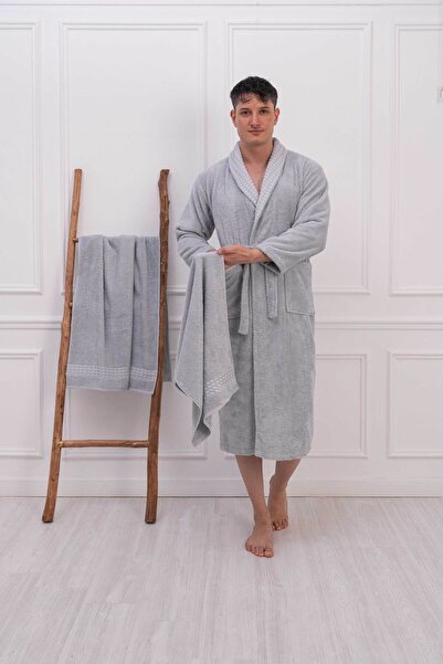 Denia Home Textile | Line | 100% Cotton Women / Men Unisex Premium Single Bathrobe