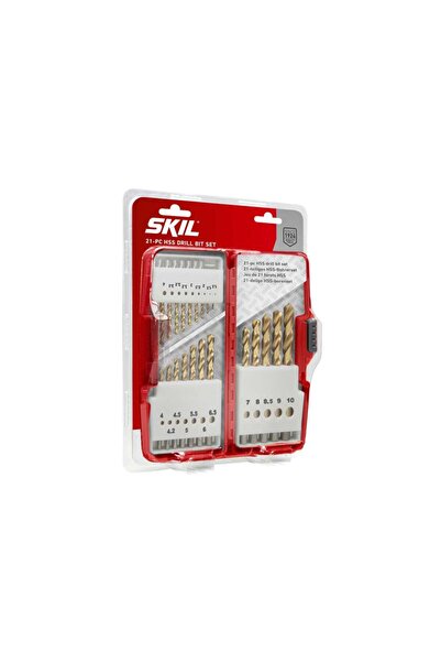 Skil 2610S00918 set 21 burghie HSS, varf de 135, pentru gaurire in otel, lemn...