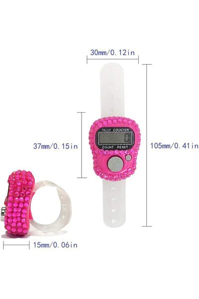 SUKILO 5-Digit Digital LED Finger Counter – Adjustable Ring – Portable Lap Tracker