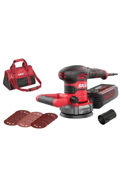 Skil 7480 DA, Low noise and vibration sander SR1E7480DA, 400W, + bag and accessories