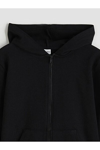LC Waikiki LCW Kids Kapüşonlu Erkek Çocuk Fermuarlı Sweatshirt (W5)