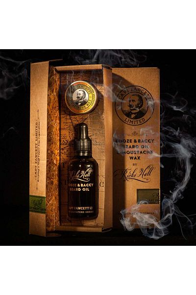 Captain Fawcett Beard care set Captain Fawcett Booze & Baccy Oil & Wax Gift Set