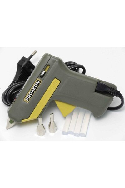 Proxxon 28192, GlueGun HKP 220 glue gun, green, 40W, 200C, interchangeable nozzles, incl.