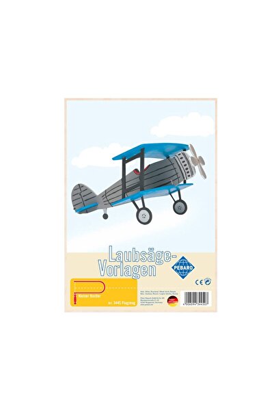 Pebaro Sablon din lemn, avion, pentru traforaj, dimensiunea A4 344S