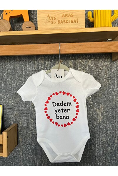 ARASBASKIEVİ بدلة أطفال من القطن العضوي بنسبة 100% من DEDEM YETER BANA بيضاء ...