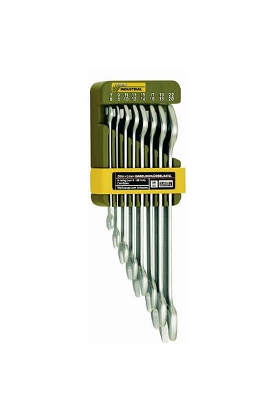 Proxxon Set of 8 Slim - Line open-end wrenches, including holder, 23800