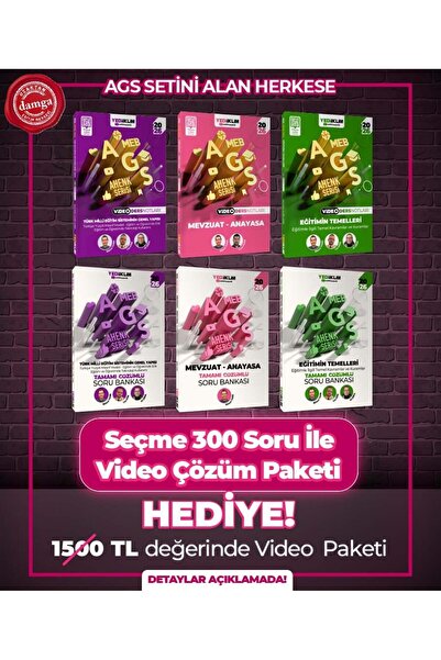 Yediiklim Yayınları Ahenk Serisi MEB AGS 6 Kitaplık Set(Mevzuat-Eğitim)+ Damg...