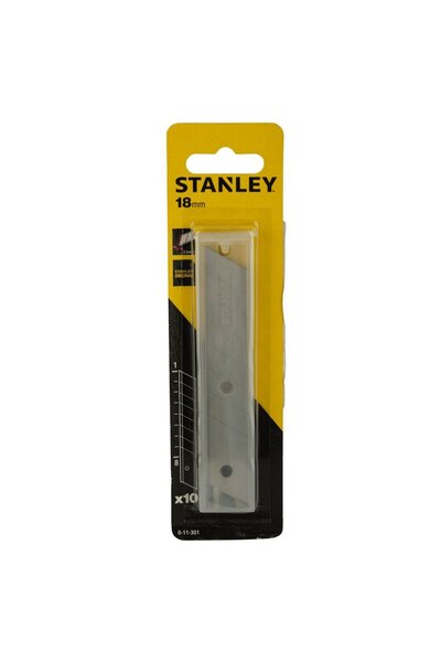 Stanley 0-11-301, 10x lame segmentate, lungime 110 mm, latime 18 mm, blister