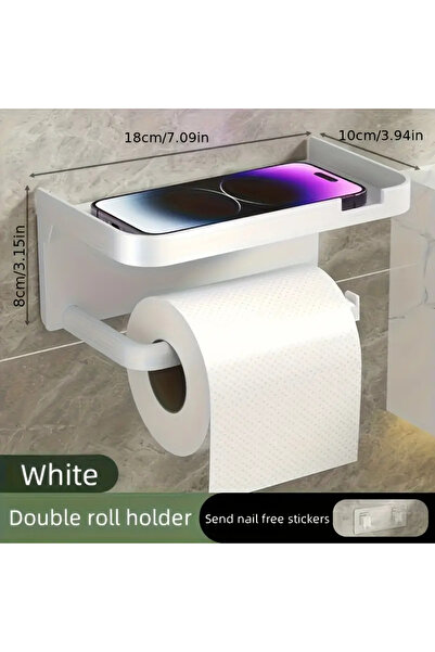 Choice حامل ورق التواليت BHX رف تخزين بلاستيكي لوضع مناشف المطبخ وزجاجات التو...