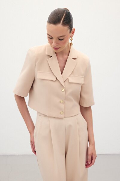 Sateen Κοντομάνικο μπουφάν - Μπεζ