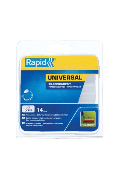 Rapid Set of 14 glue sticks, universal, transparent, 12 x 94 mm 40107946