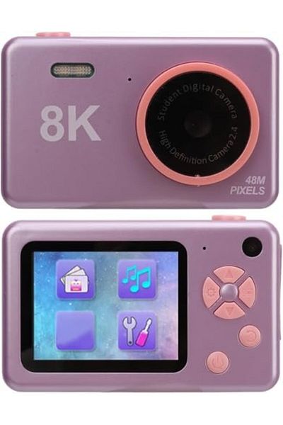 SUKILO Kids Digital Camera, SUKILO, 48MP, 2.4 Inch LED, 1080P Video, WiFi, Night Vision, Purple