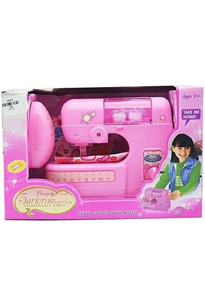 SUKILO لعبة ماكينة الخياطة الجميلة للأطفال - لعبة تظاهر باللعب مع الضوء والمو...