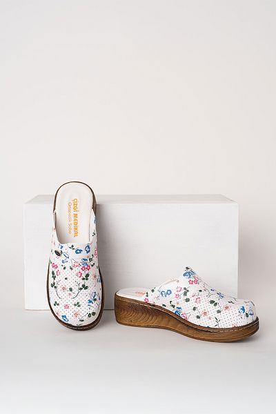 ÇİZGİ MEDİKAL Floral Vivacolor Classic Women's Sabo Slippers Orthopedic Doctor Nurse Hospital Slippers