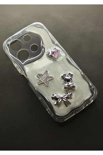 tcover Infinix Note 30 Kılıf Epoksi Dekorlu Kabartmalı Kapak